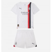 Camisa de Futebol AC Milan Malick Thiaw #28 Equipamento Secundário Infantil 2023-24 Manga Curta (+ Calças curtas)